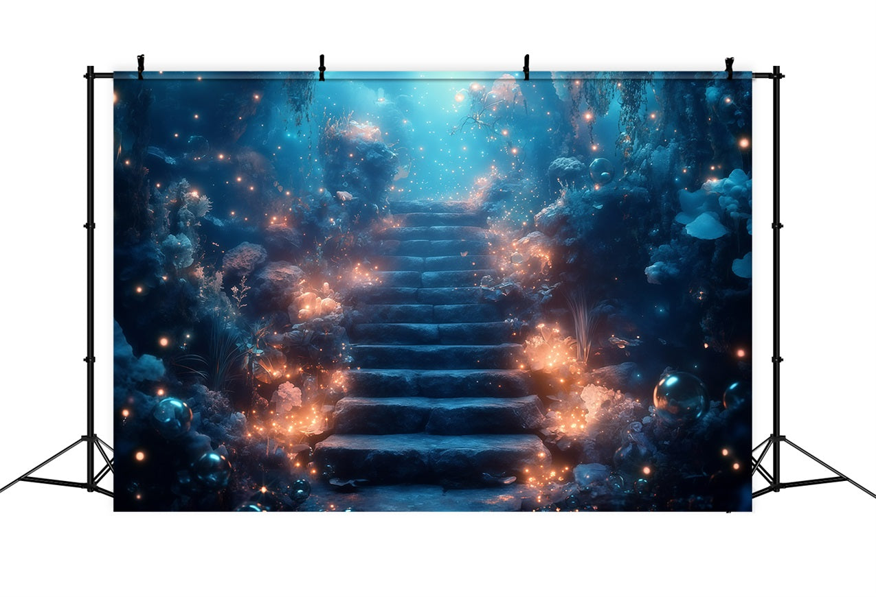 Toile de fond Été Escaliers en Pierre Sous-Marin GQ4-288