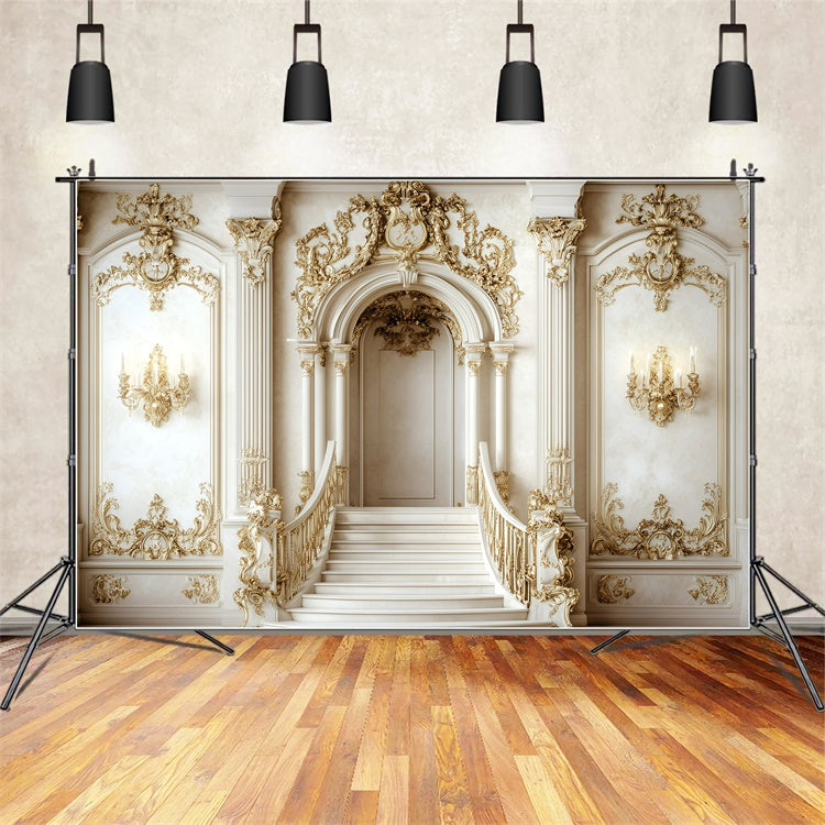 Toile de fond Retro Photo Hall Baroque Glamour Vintage GQ4-304