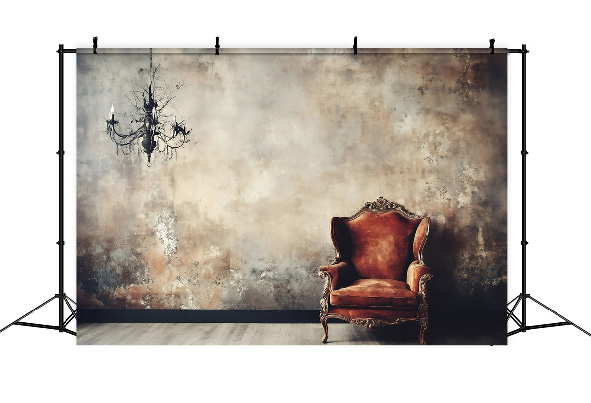 Toile de fond Photo Vintage Pour Photographie Mur Rustique Chaise GQ4-312