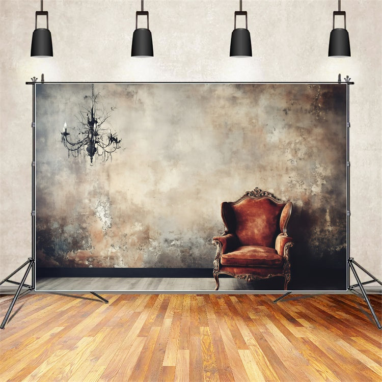 Toile de fond Photo Vintage Pour Photographie Mur Rustique Chaise GQ4-312