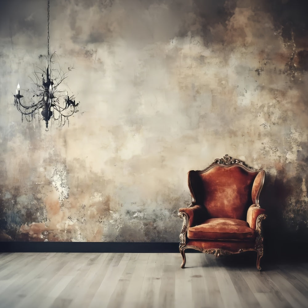 Toile de fond Photo Vintage Pour Photographie Mur Rustique Chaise GQ4-312