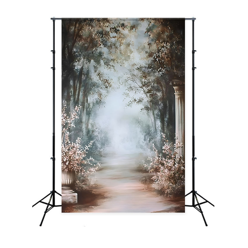 Toile de fond Antique Photo Sentier Jardin Enchanté Vintage GQ4-340