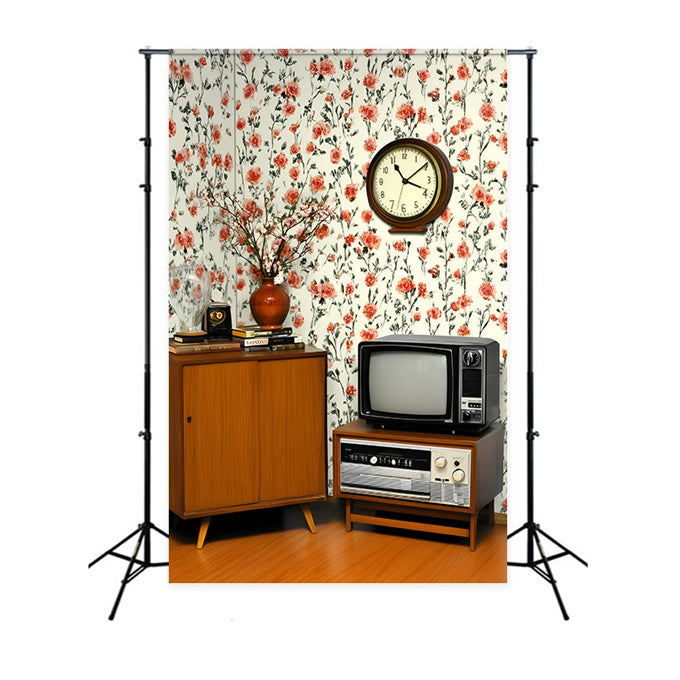 Toile de fond Photo Vintage Pour Photographie Chambre Nostalgique Accent Floral GQ4-343