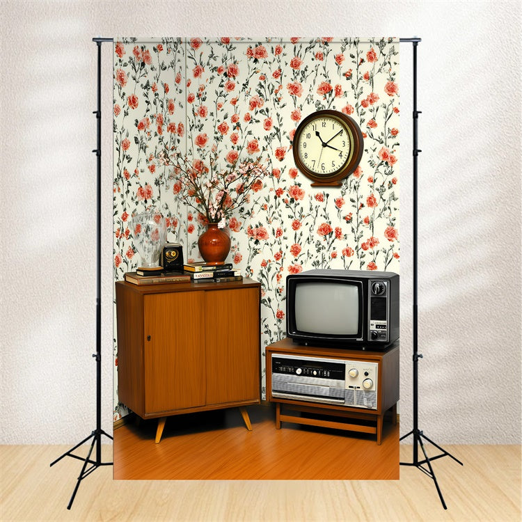 Toile de fond Photo Vintage Pour Photographie Chambre Nostalgique Accent Floral GQ4-343