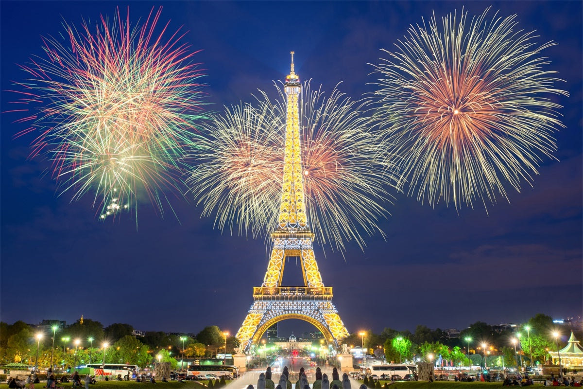 Toile de fond Idées Paris Tour Eiffel Feux d’Artifice Célébration GQ4-43