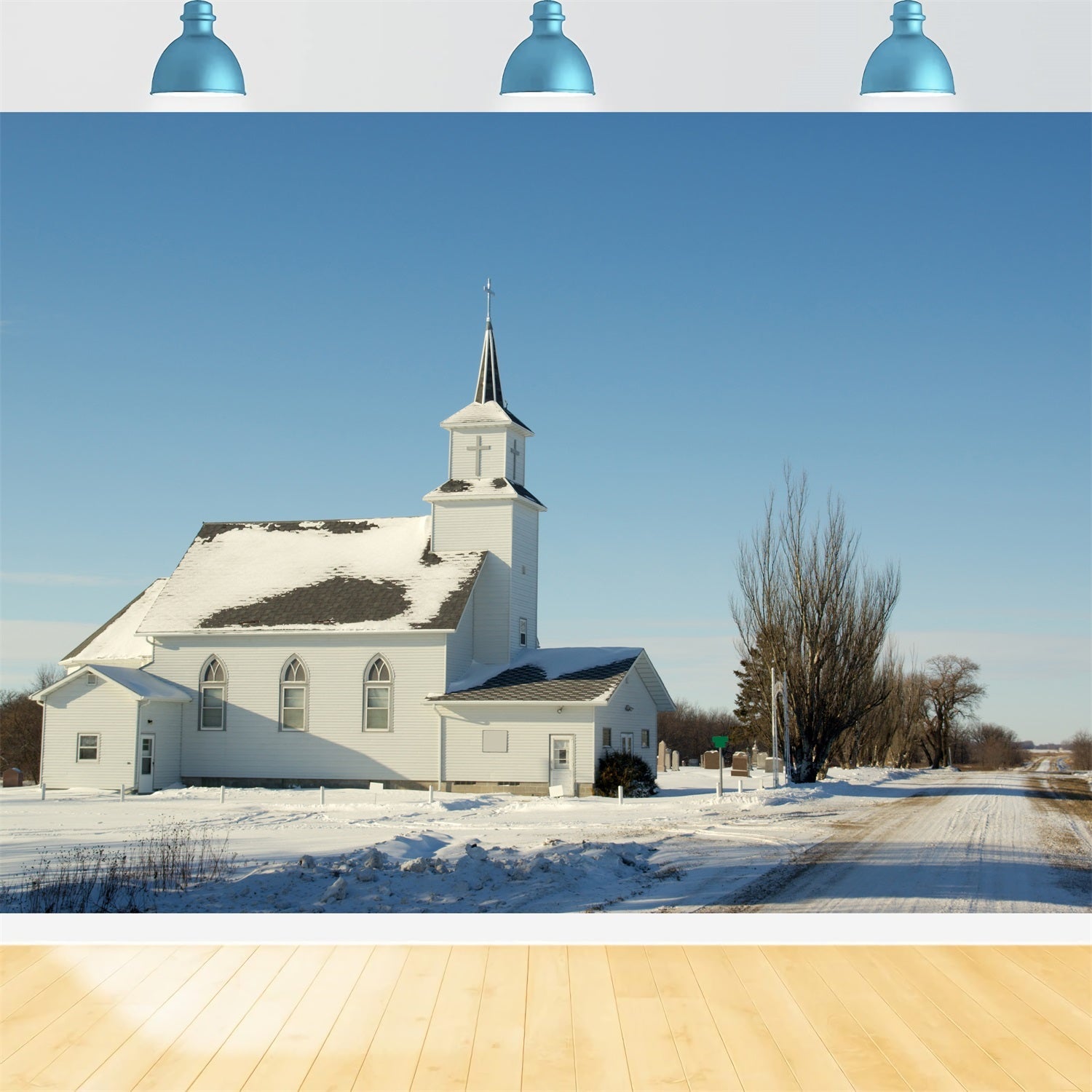 Toile de fond Église Architecture Photo Hiver GQ4-69