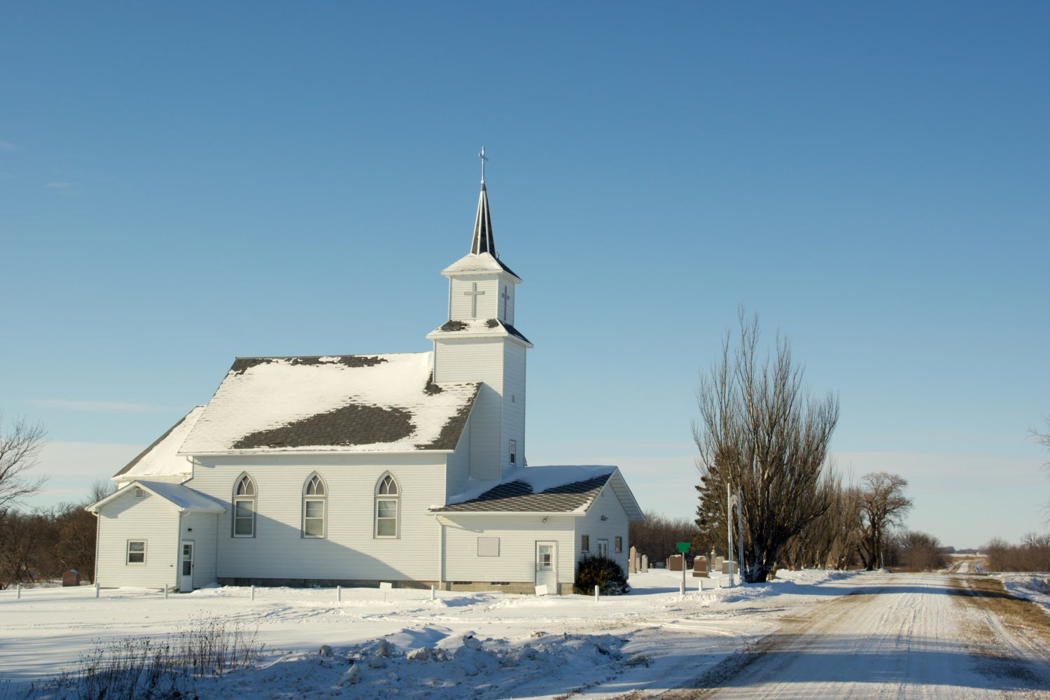 Toile de fond Église Architecture Photo Hiver GQ4-69