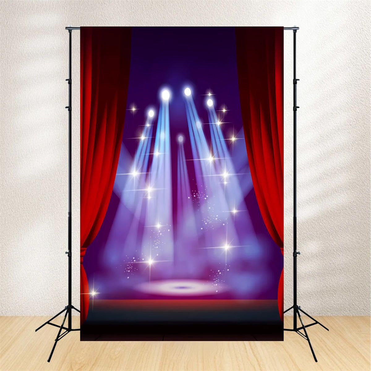 Toile de fond Tapis Rouge Projecteur Bleu Nuit GQ4-79