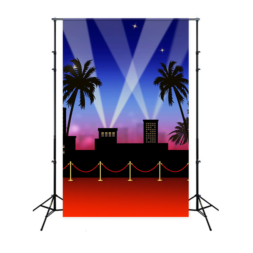 Toile de fond Tapis Rouge Glamour Nuit Lumière Ville GQ4-84