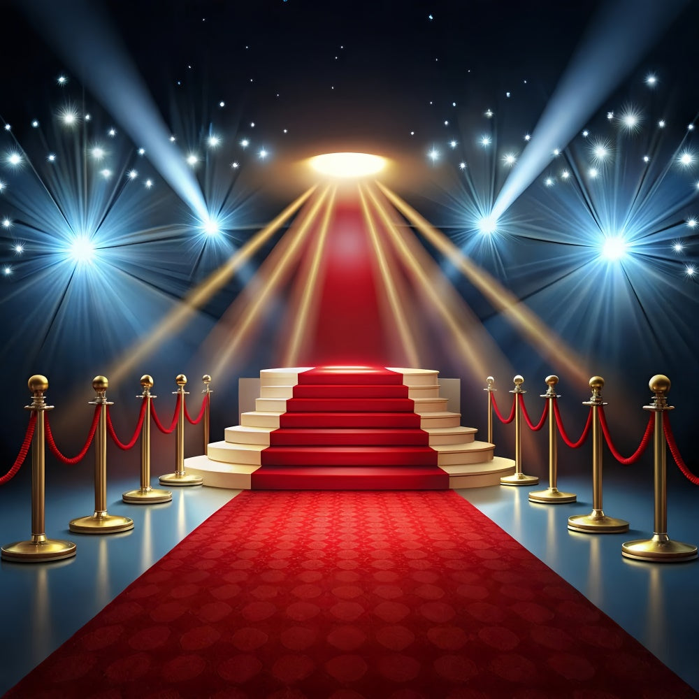 Toile de fond Tapis Rouge Scène Célébration Lumières GQ4-95