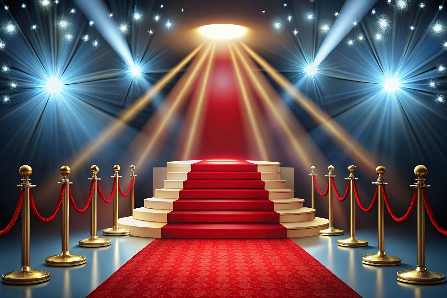 Toile de fond Tapis Rouge Scène Célébration Lumières GQ4-95