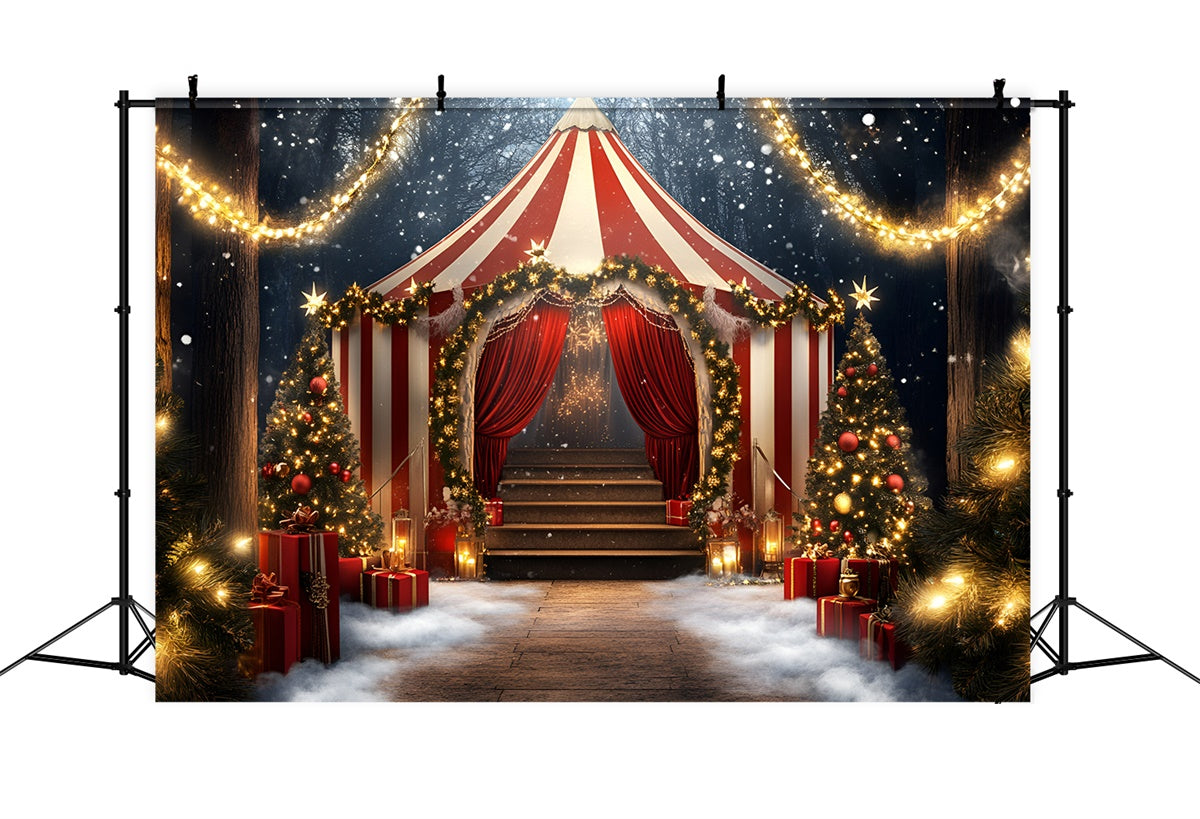 Toile de fond Chapiteau Cirque Tente Rayée Fêtes Lumineuses GQ5-117