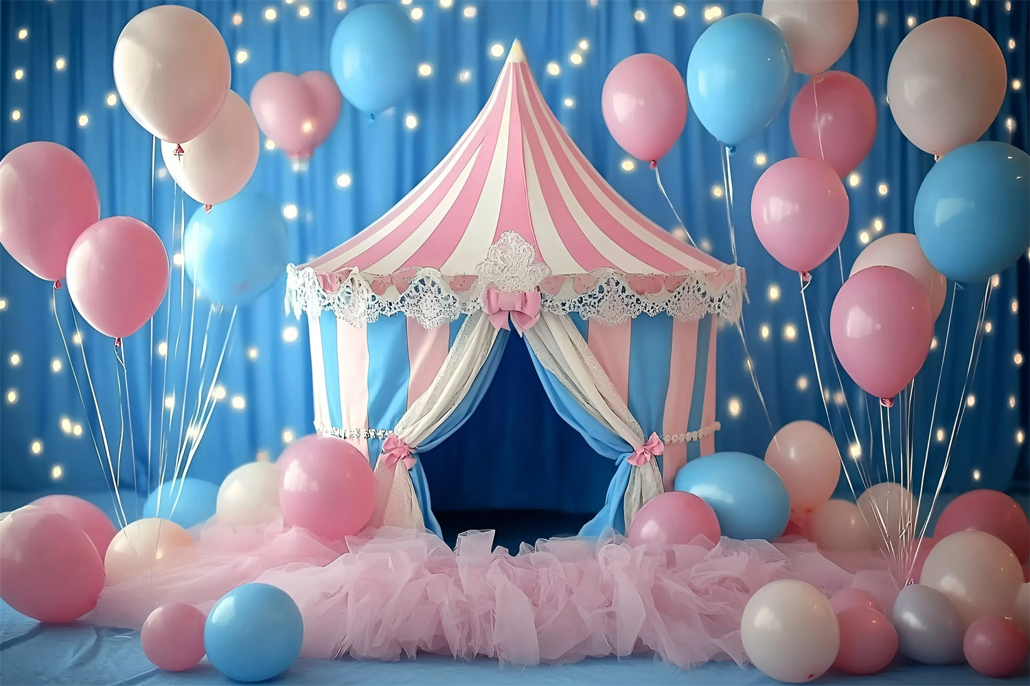 Toile de fond Carnaval Élégant Chapiteau Ballons GQ5-126