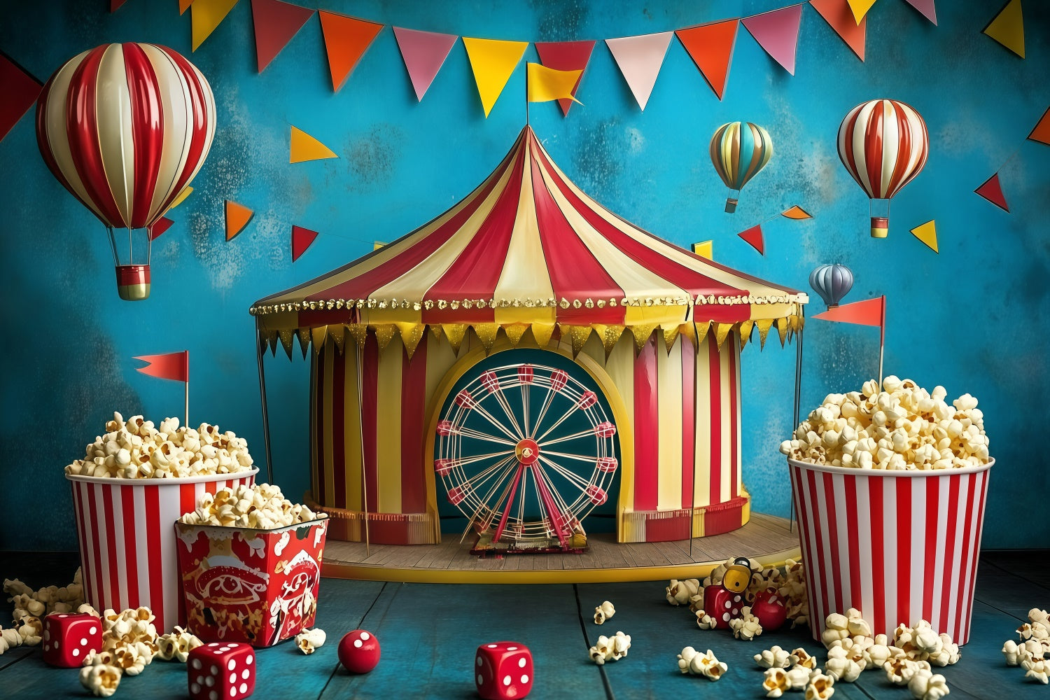 Toile de fond Cirque Tente de Fête Popcorn GQ5-135