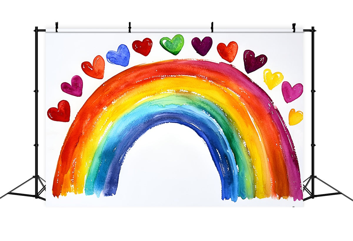 Toile de fond Arc-en-Ciel Cœur Magique Enfants GQ5-143