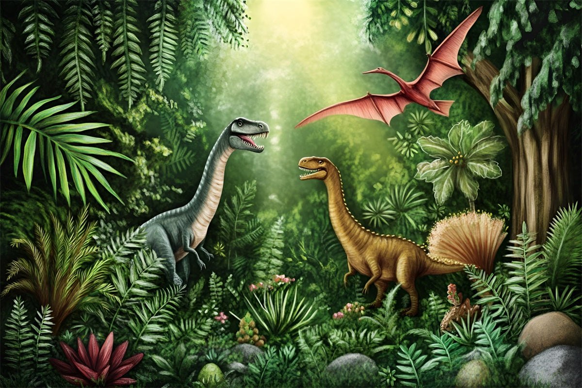 Toile de fond Photographie Enfants Monde Forêt Dino GQ5-146