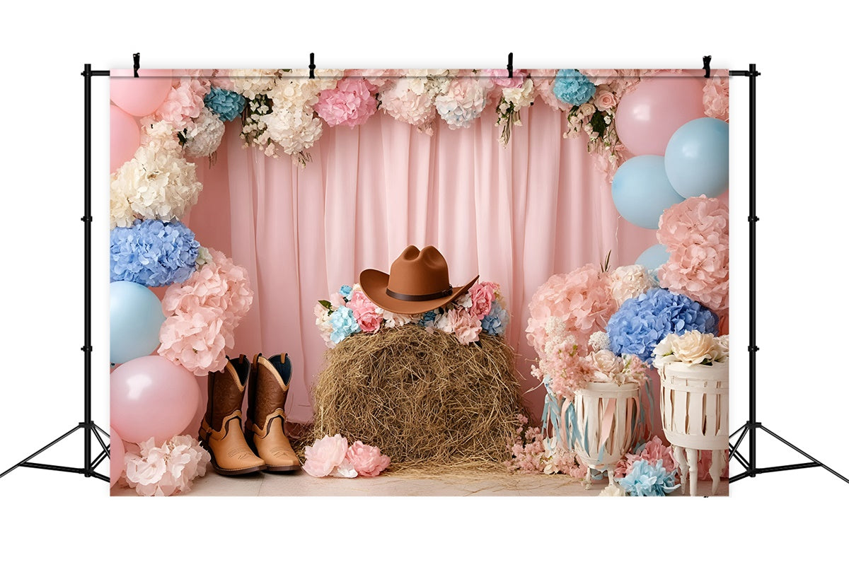 Toile de fond Cowgirl Charme Floral Western Enfants GQ5-154