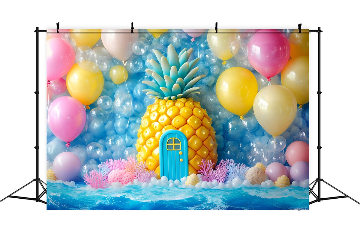 Toile de fond Nouveau-né Ballon Fête Ananas GQ5-164
