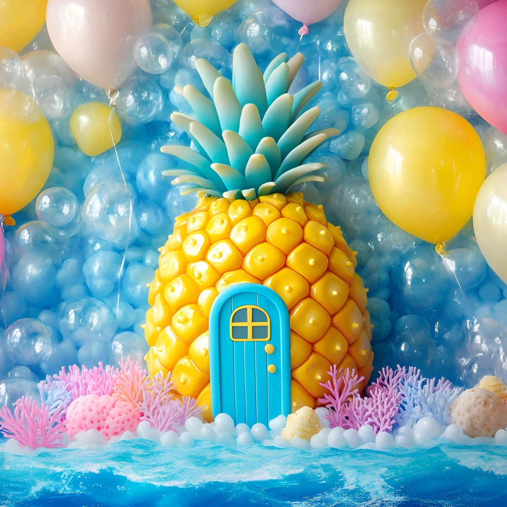 Toile de fond Nouveau-né Ballon Fête Ananas GQ5-164