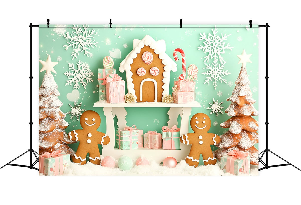 Toile de fond Nouveau-né Boutique Bonbons Noël GQ5-167