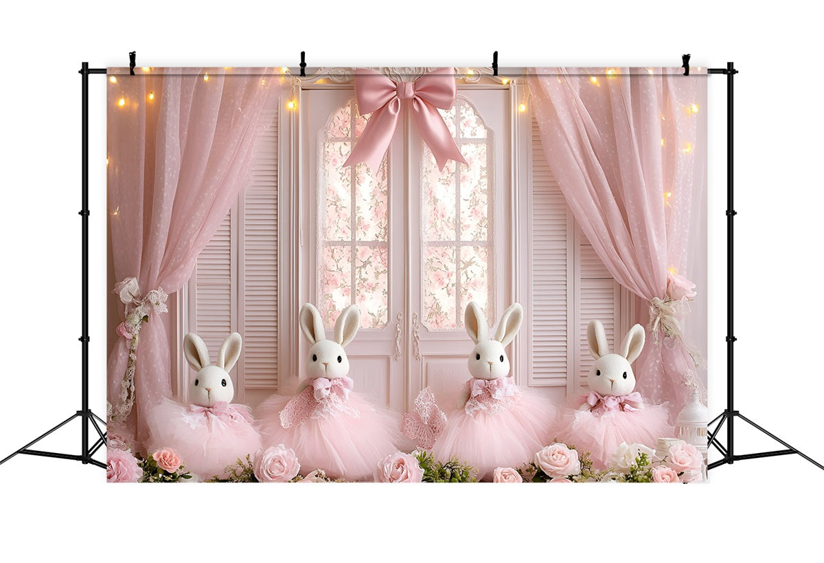 Toile de fond Nouveau-né Lapin Rosé Princesse GQ5-175