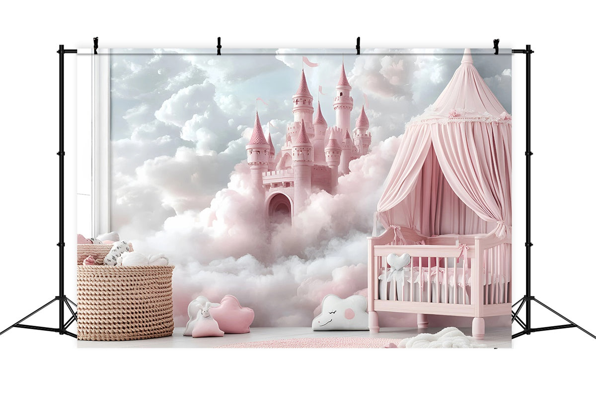 Toile de fond Château Princesse Nuage Flottant Nouveau-né GQ5-202