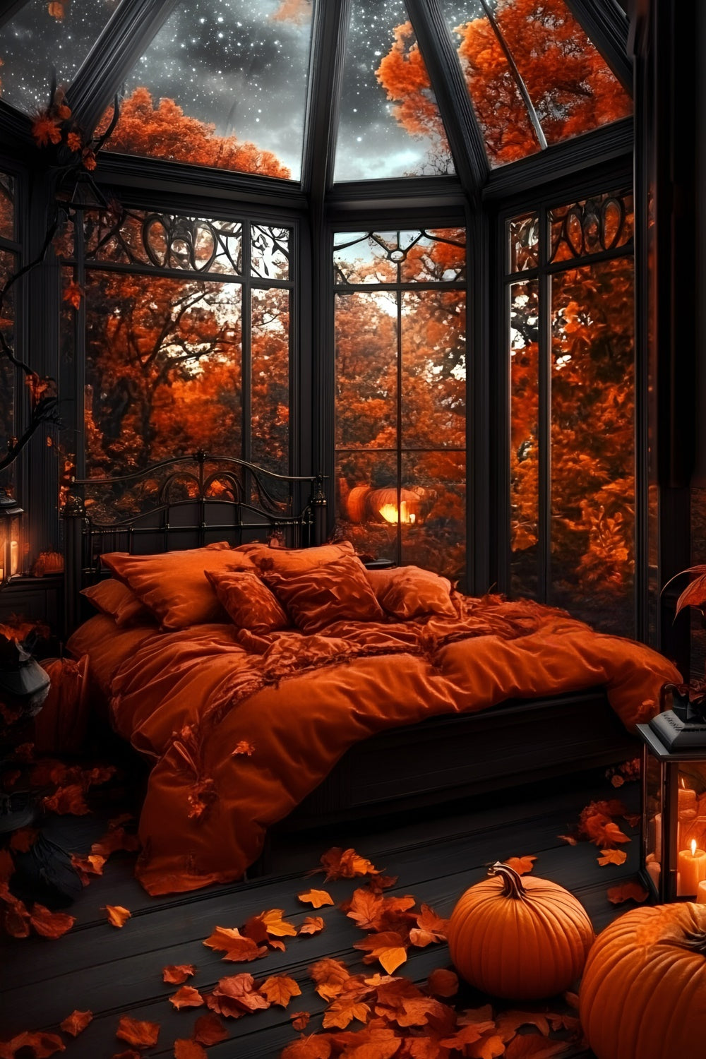 Toile de fond Automne Chambre Plafond de Verre Étoiles GQ5-88
