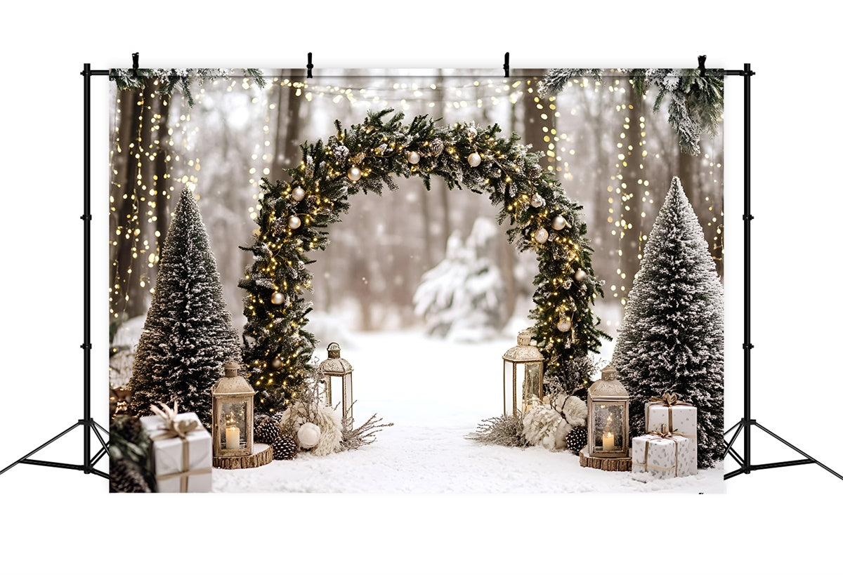 Toile de fond Noël Arche Enchantée de Sapins Éternels GQ57-1