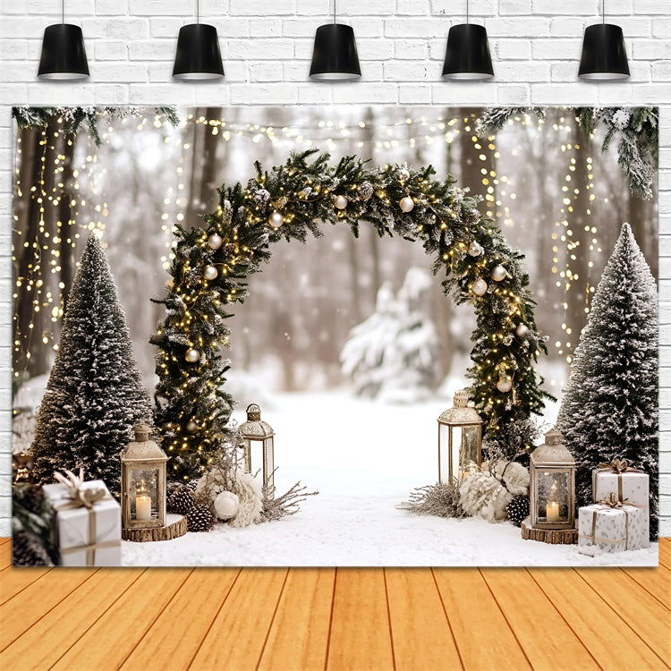 Toile de fond Noël Arche Enchantée de Sapins Éternels GQ57-1