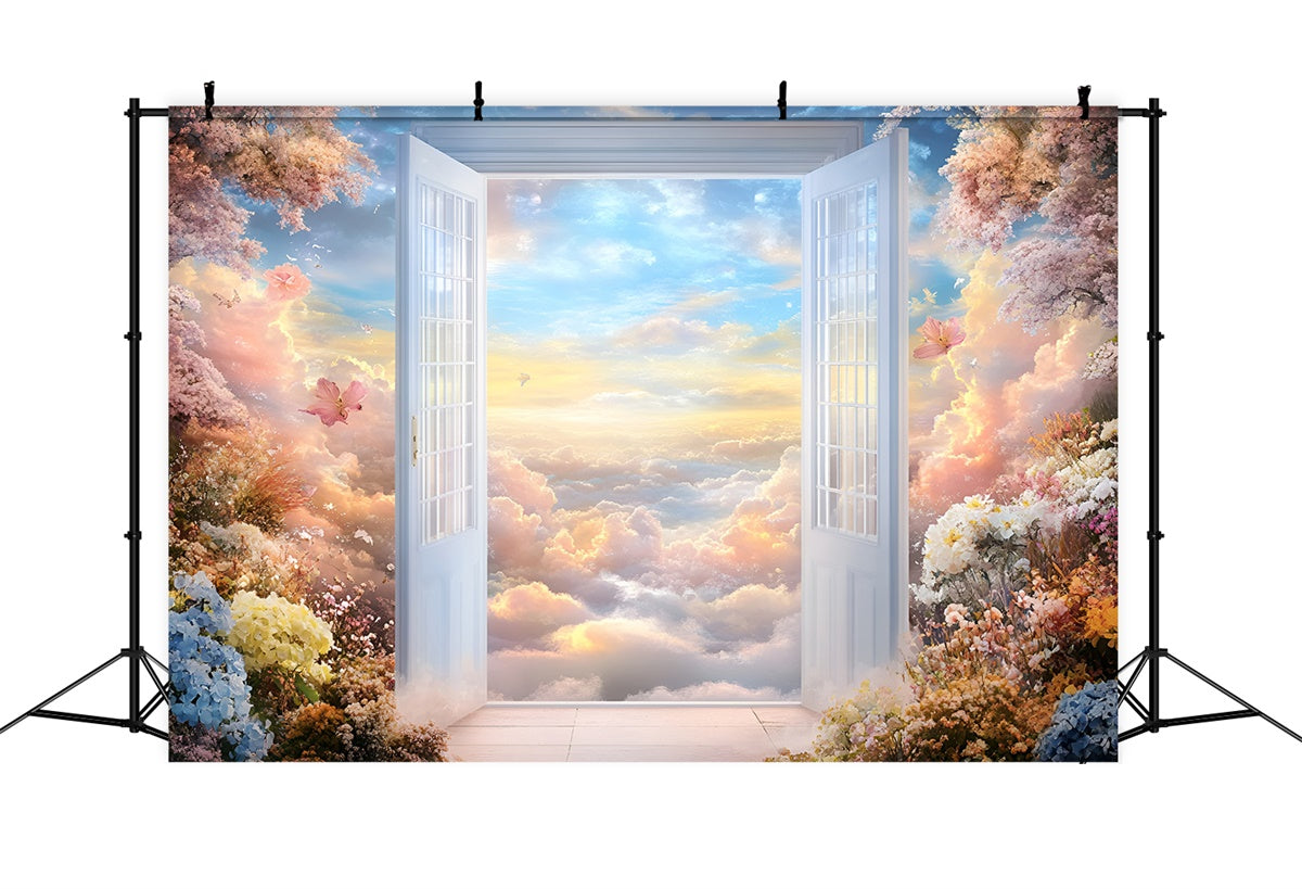 Toile de fond Ciel Pastel Jardin Entrée GQ57-113