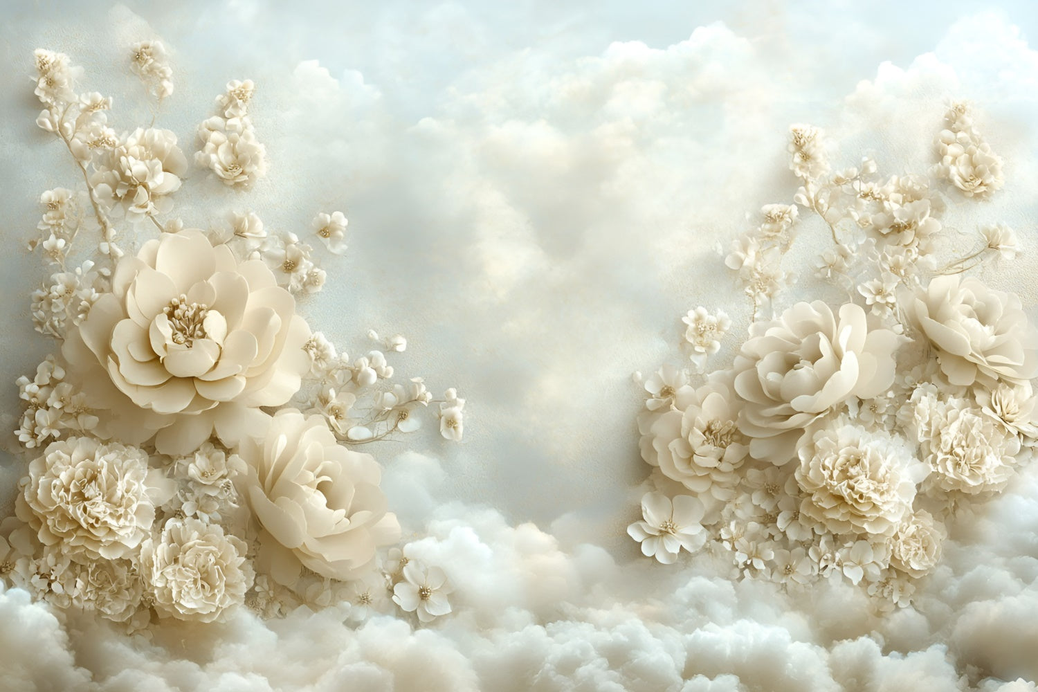 Toile de fond Photo Nuage Fleurs Flottantes Rêve GQ57-121