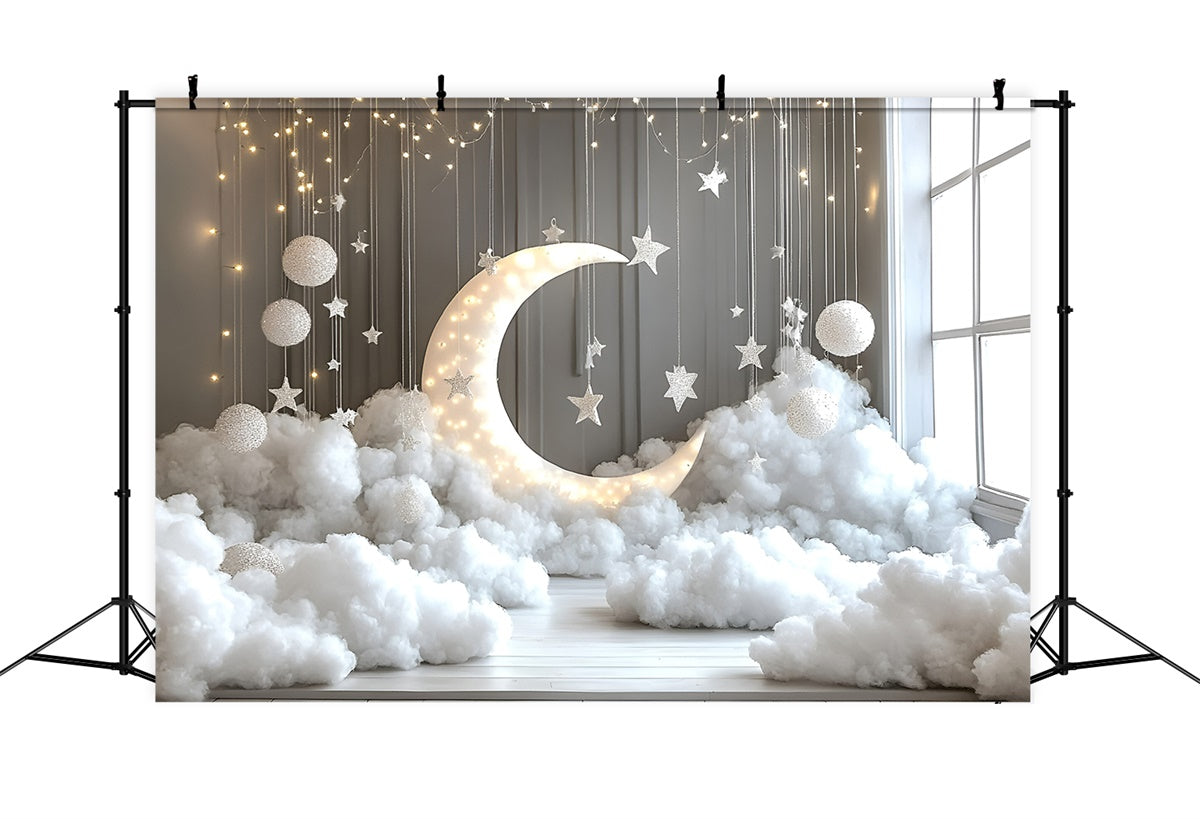 Toile de fond Nuages Étoiles Suspendues Lune GQ57-125