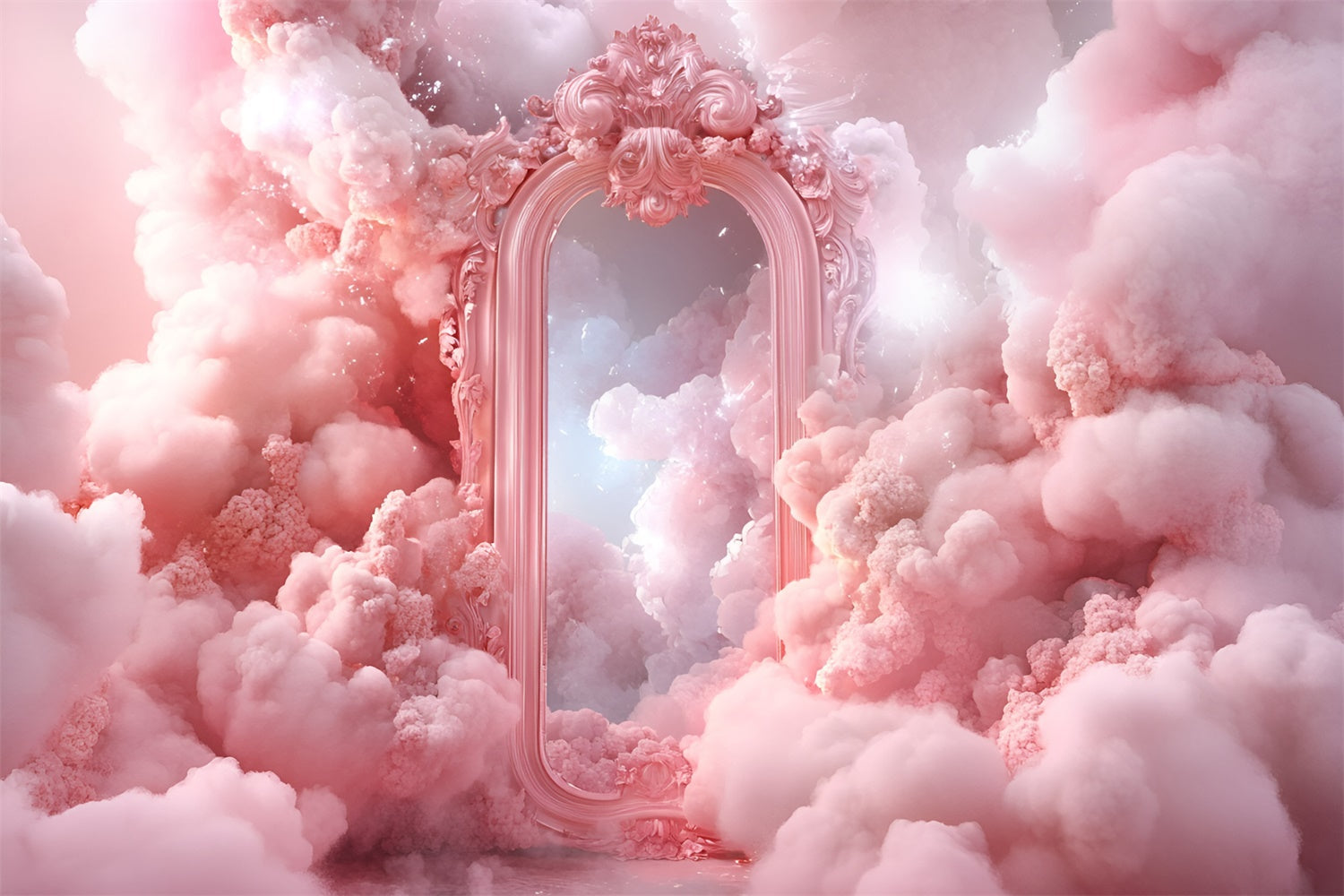 Toile de fond Nuages Fantaisie Miroir Baroque GQ57-128