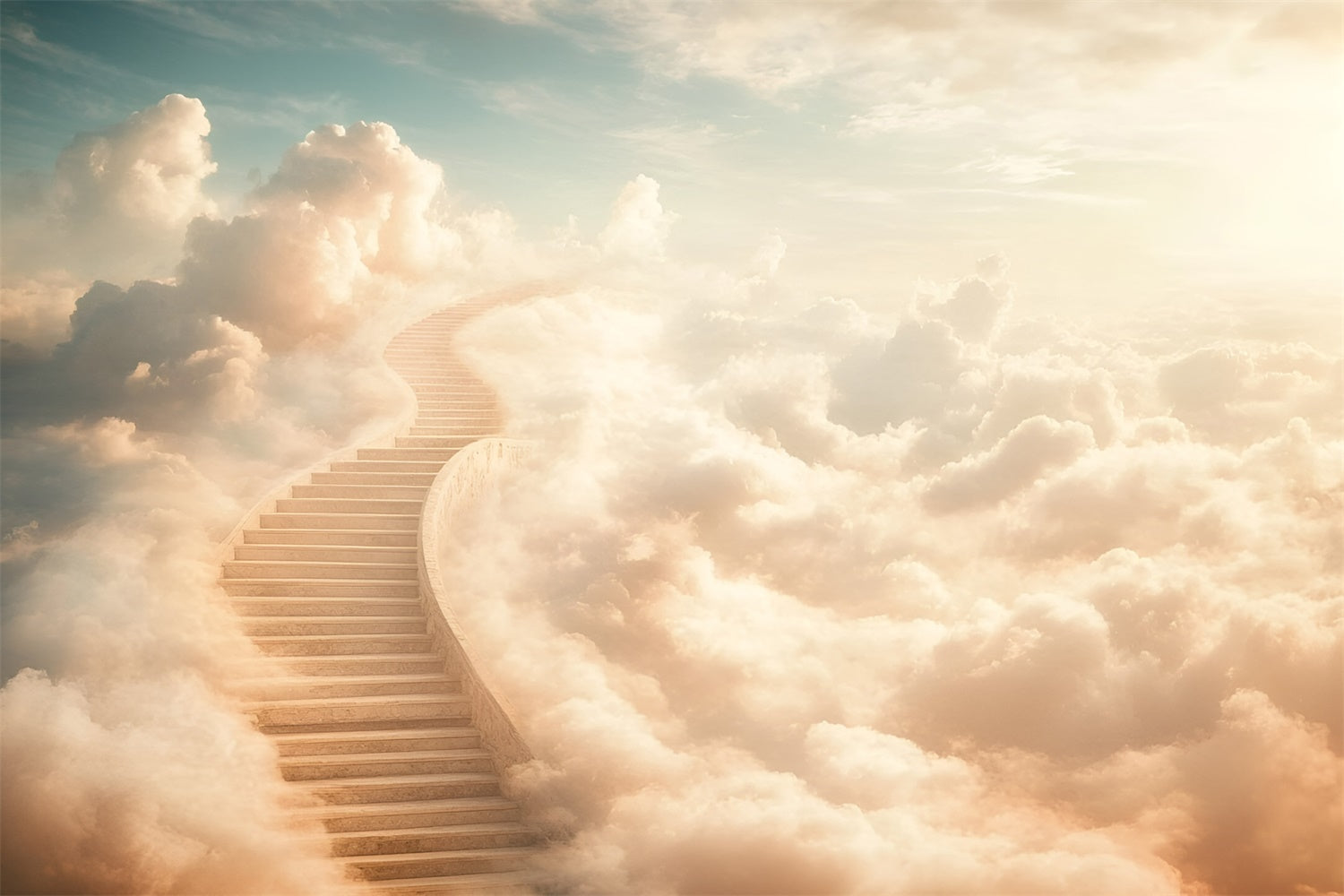 Toile de fond Photo Nuages Escalier Rêveur Nuage GQ57-131