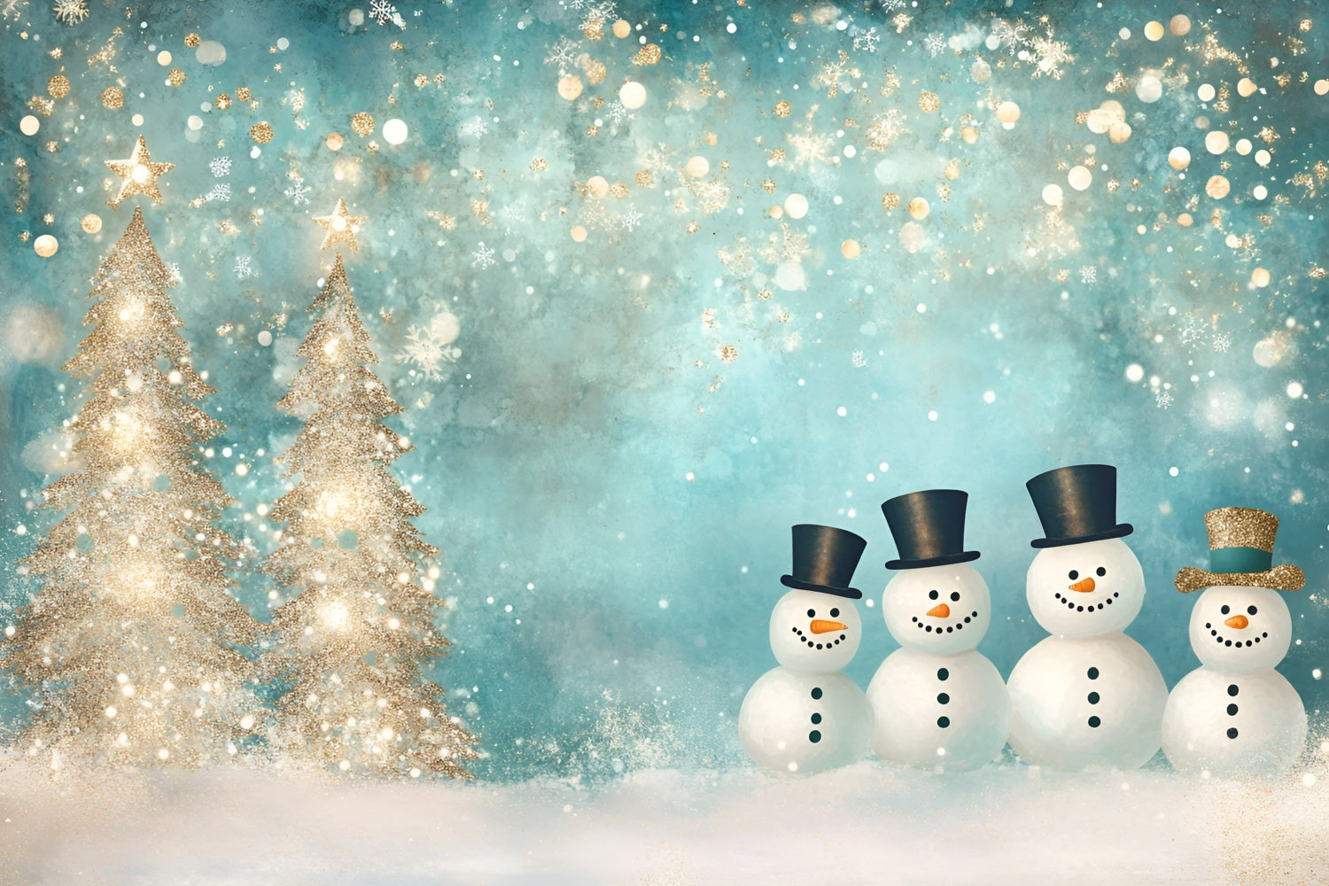 Toile de fond Hiver Parade Bonhomme de Neige GQ57-149