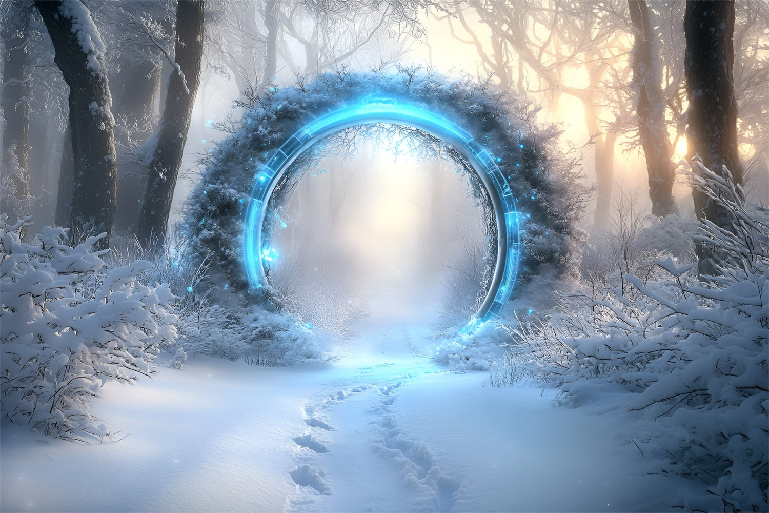 Toile de fond Hiver Arche Magique Lumineuse GQ57-153