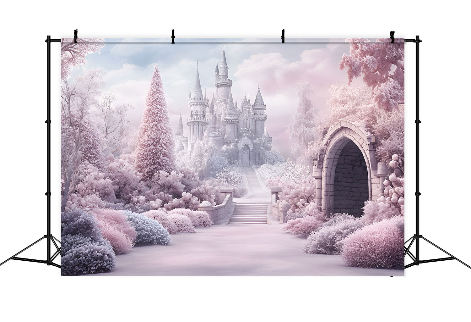 Toile de fond Hiver Château Rosé Givré GQ57-157