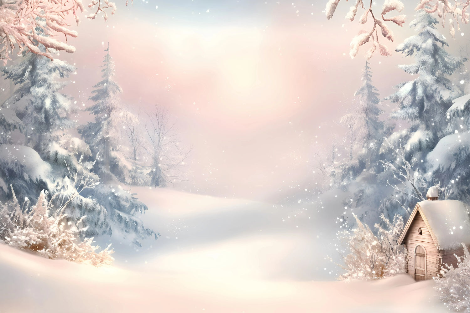 Toile de fond Hiver Matin Givré de Rêve GQ57-158
