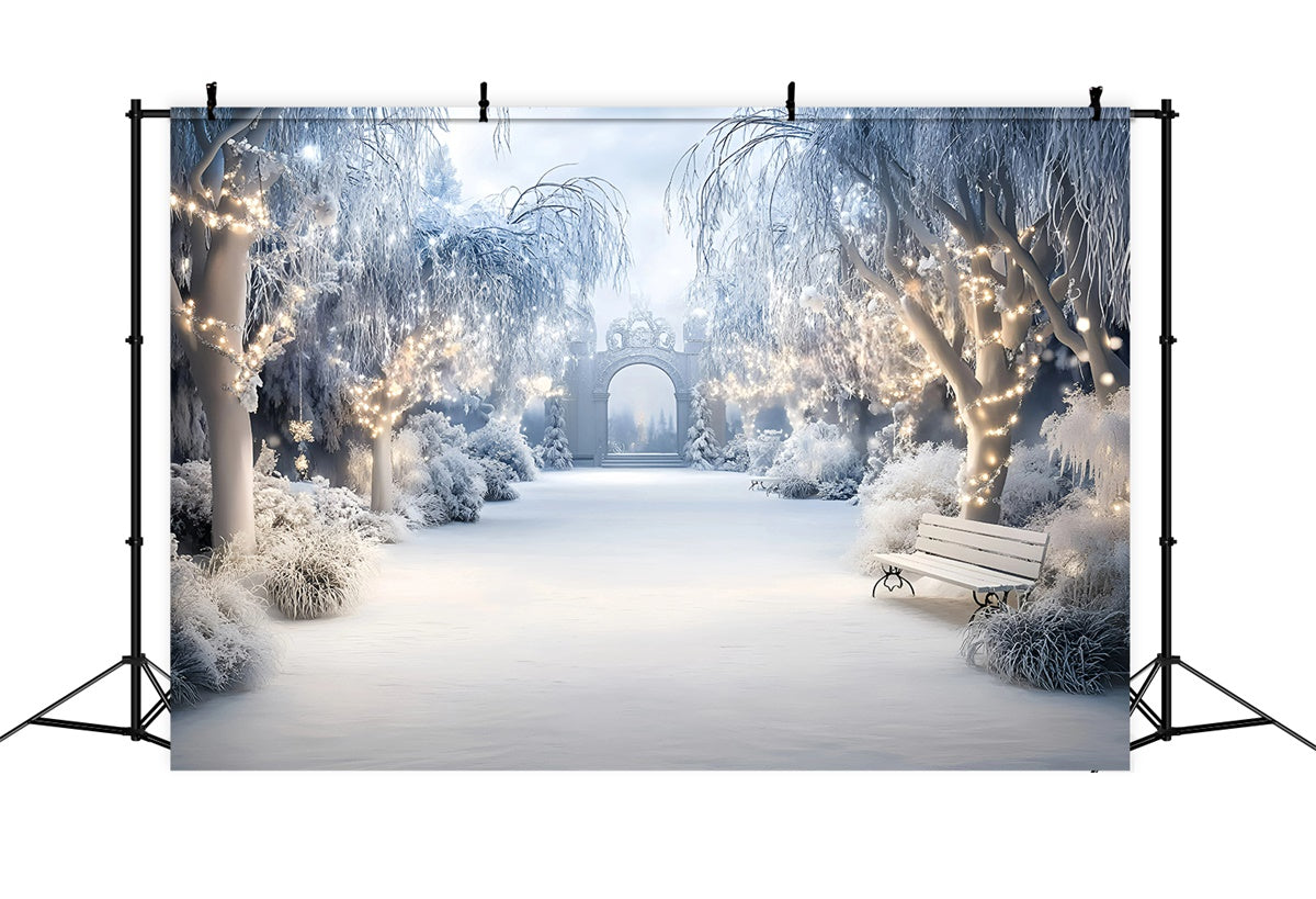 Toile de fond Hiver Jardin Enchanté Hivernal GQ57-162