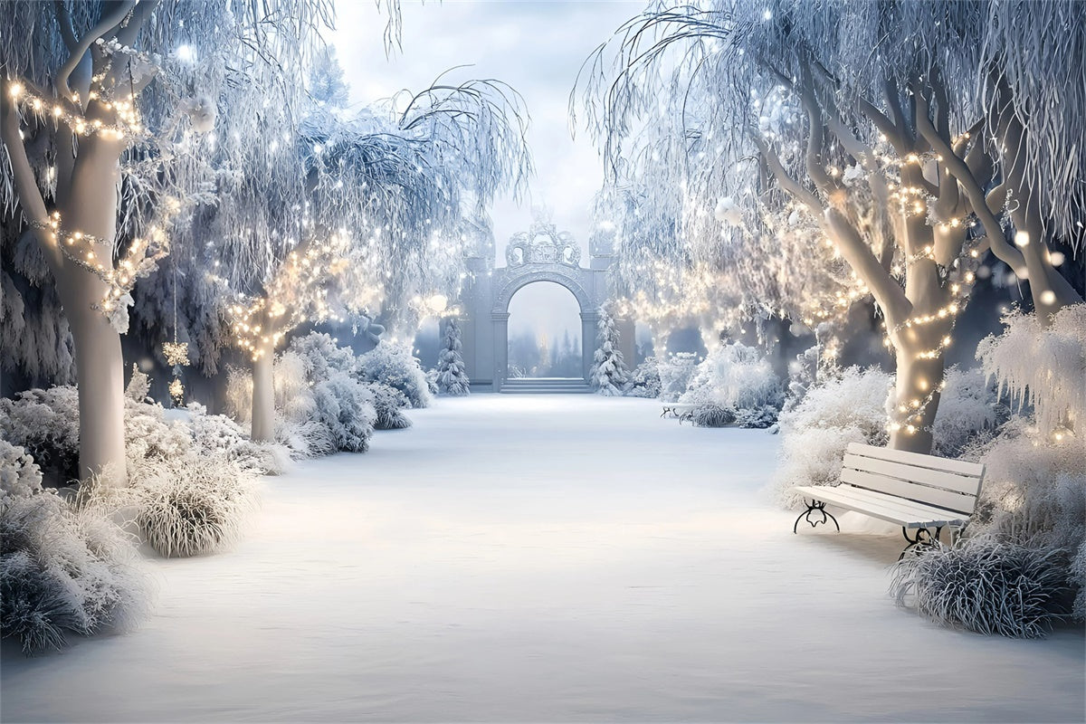 Toile de fond Hiver Jardin Enchanté Hivernal GQ57-162
