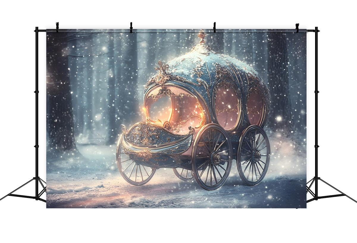 Toile de fond Hiver Carrosse Rêve Givré GQ57-168