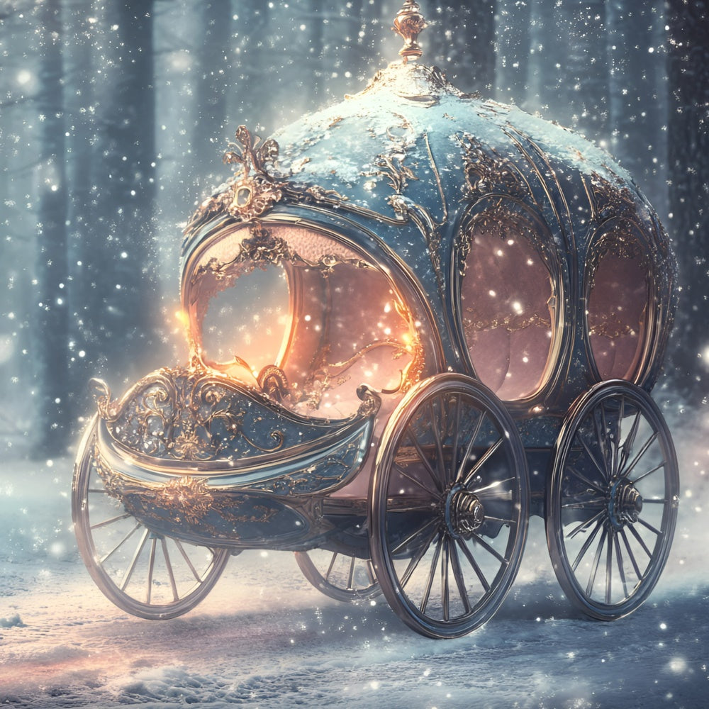 Toile de fond Hiver Carrosse Rêve Givré GQ57-168