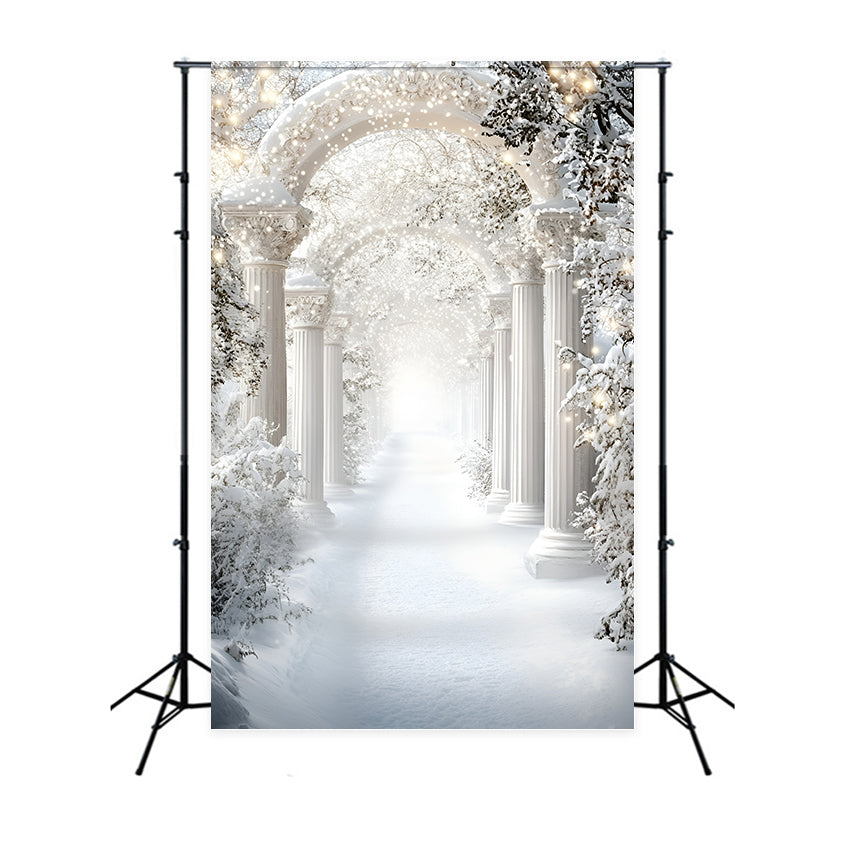 Toile de fond Hiver Arche Royale Corridor Neigeux GQ57-177
