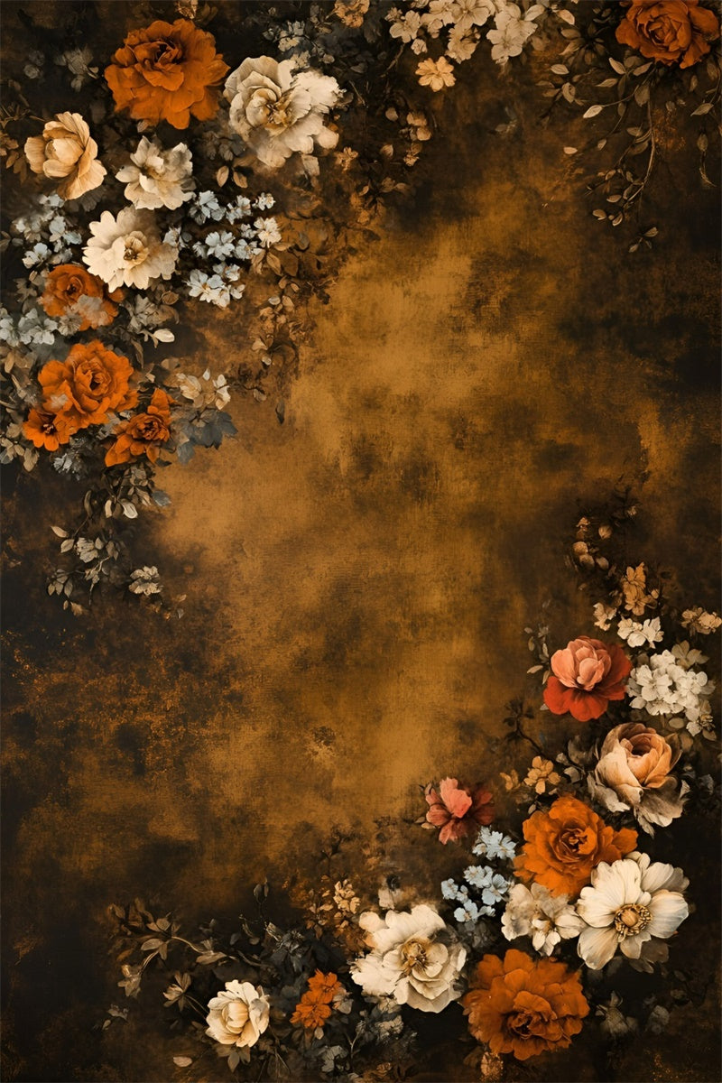 Toile de fond Beaux-Arts Vidéo Florale Ambrée Rustique GQ57-190