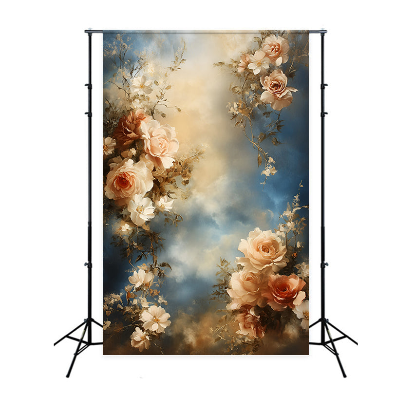 Toile de fond Photo Peinture Rose Nuageuse GQ57-191