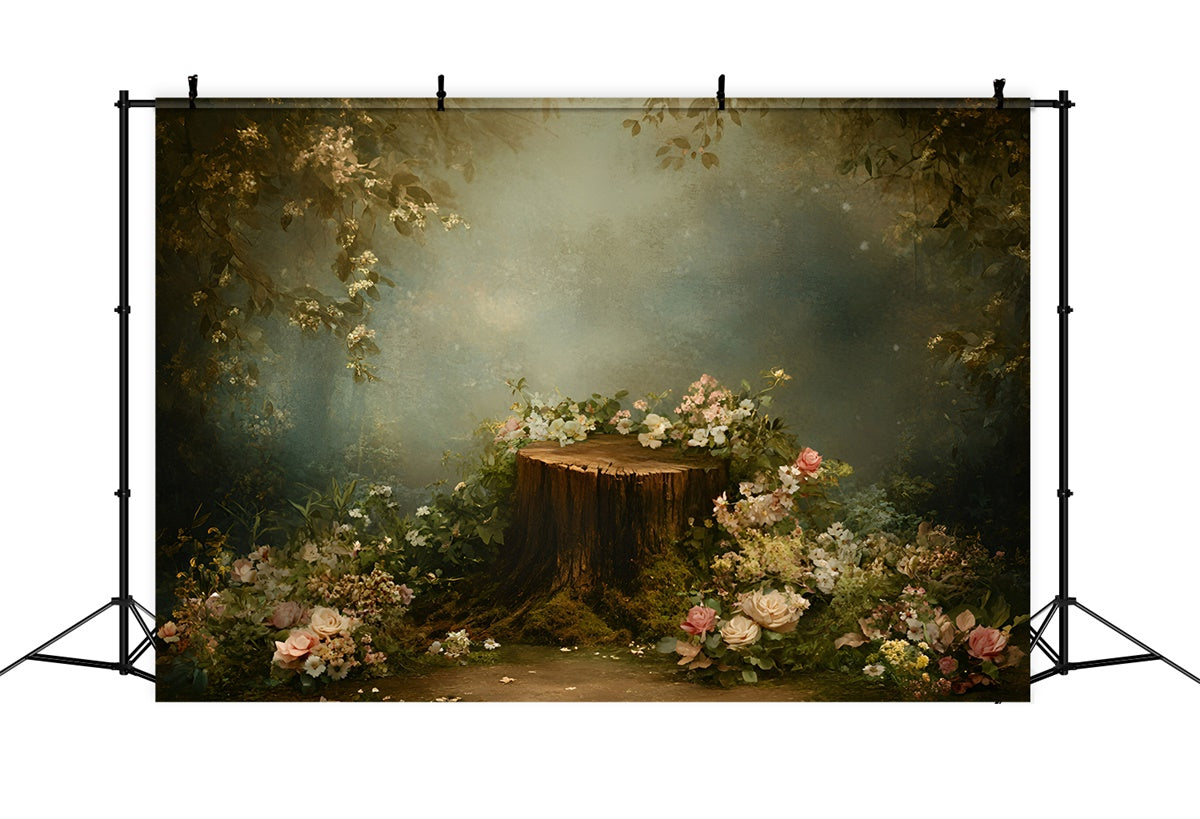 Toile de fond Beaux-Arts Vidéo Jardin Souche Forestière GQ57-196