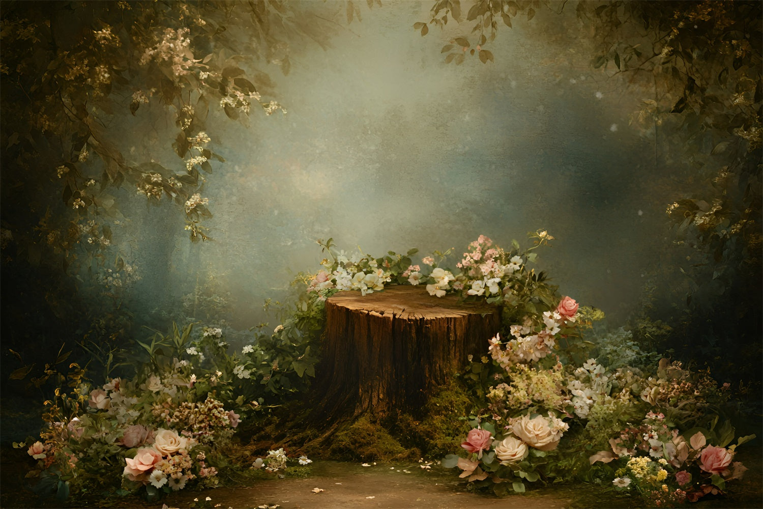 Toile de fond Beaux-Arts Vidéo Jardin Souche Forestière GQ57-196