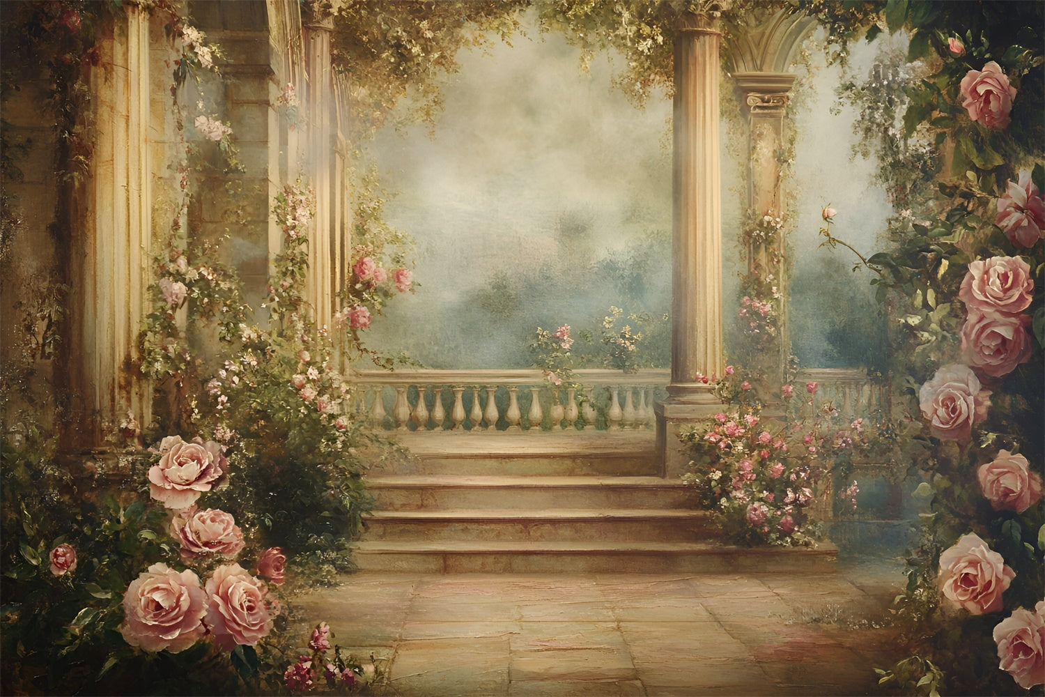 Toile de fond Photo Peinture Meilleure Photographie Couloir Jardin GQ57-199