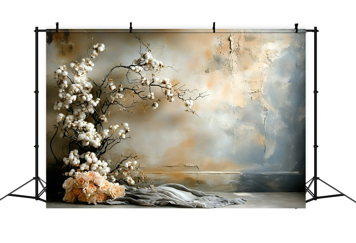 Toile de fond Beaux-Arts Tissu Sérénité Fleur Coton GQ57-205