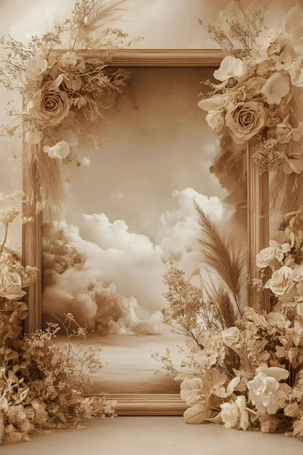 Toile de fond bohème Nuage Serein Floraison GQ57-218